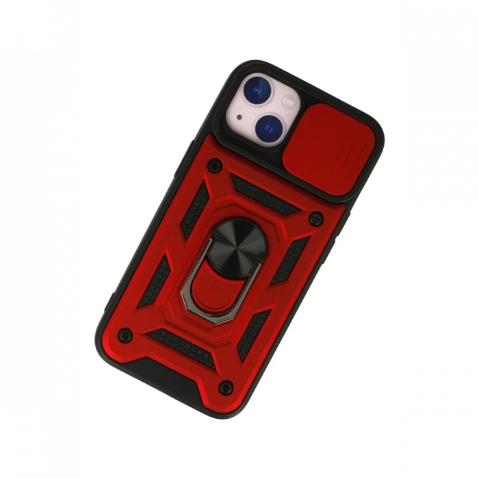 Newface iPhone 13 Kılıf Pars Lens Yüzüklü Silikon