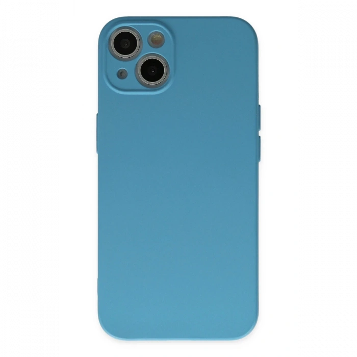 iPhone 13 Mini Kılıf Nano içi Kadife Silikon - Mavi