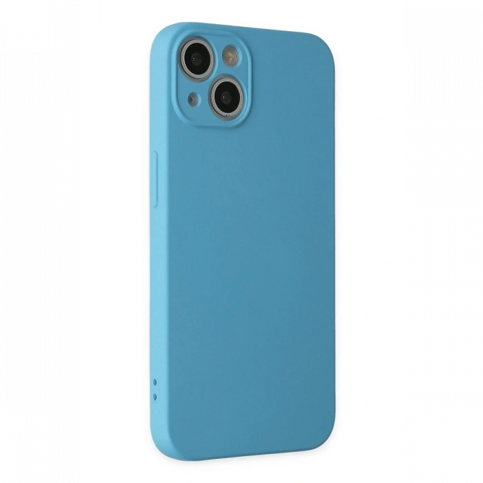 iPhone 13 Mini Kılıf Nano içi Kadife Silikon - Mavi