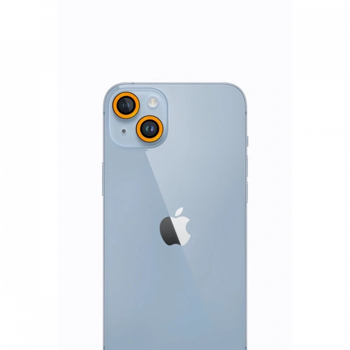 Newface iPhone 13 Neon Fosforlu Kamera Lens - Sarı