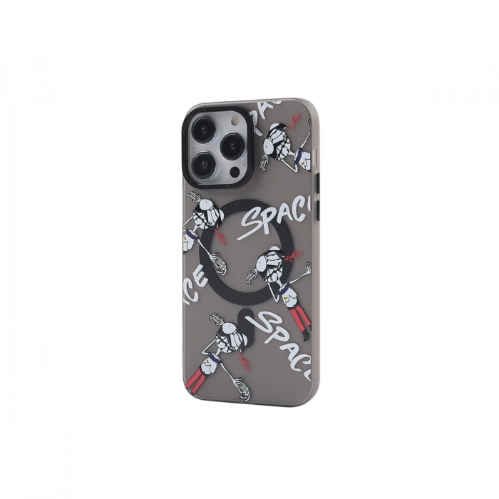Newface iPhone 13 Pro Kılıf Apollo Magneticsafe Desenli Kapak