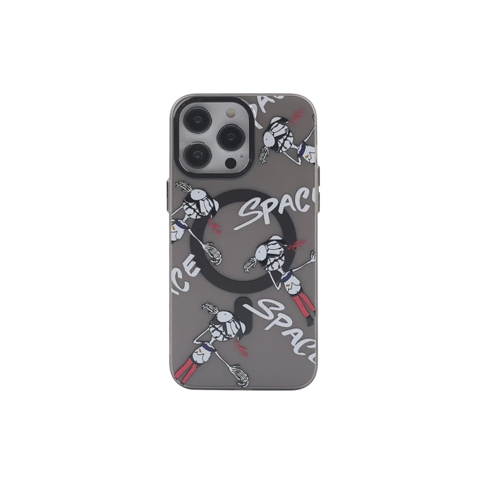 Newface iPhone 13 Pro Kılıf Apollo Magneticsafe Desenli Kapak