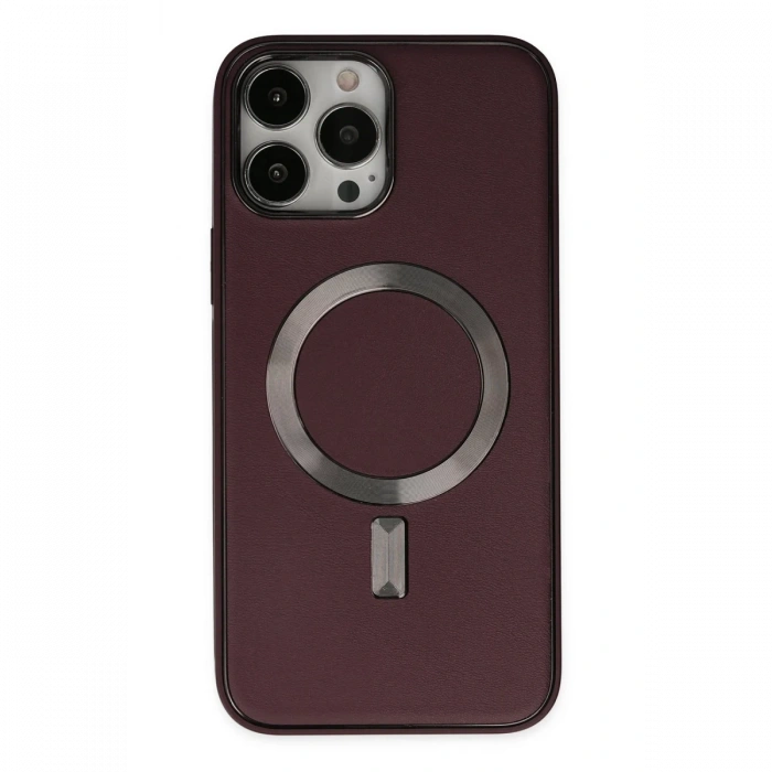 Newface iPhone 13 Pro Kılıf Coco Deri Magneticsafe Silikon