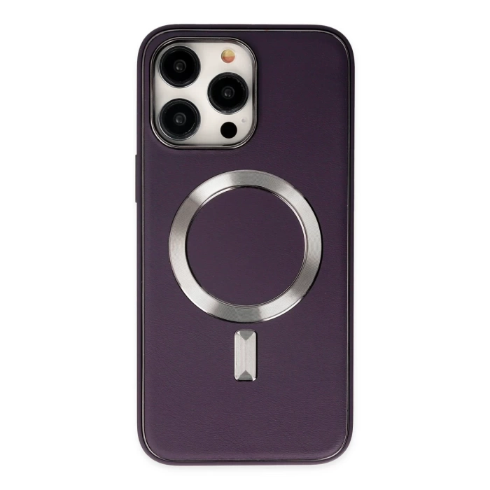 Newface iPhone 13 Pro Kılıf Coco Deri Magneticsafe Silikon