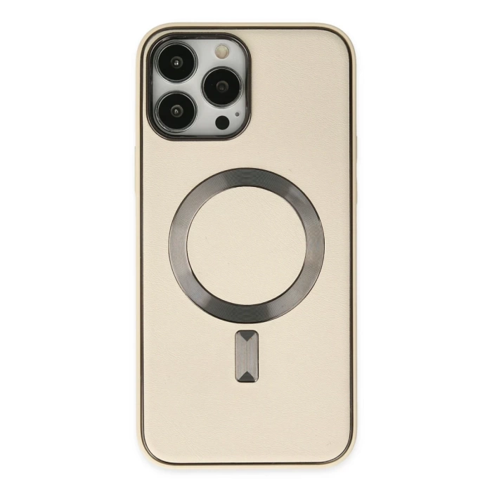 Newface iPhone 13 Pro Kılıf Coco Deri Magneticsafe Silikon
