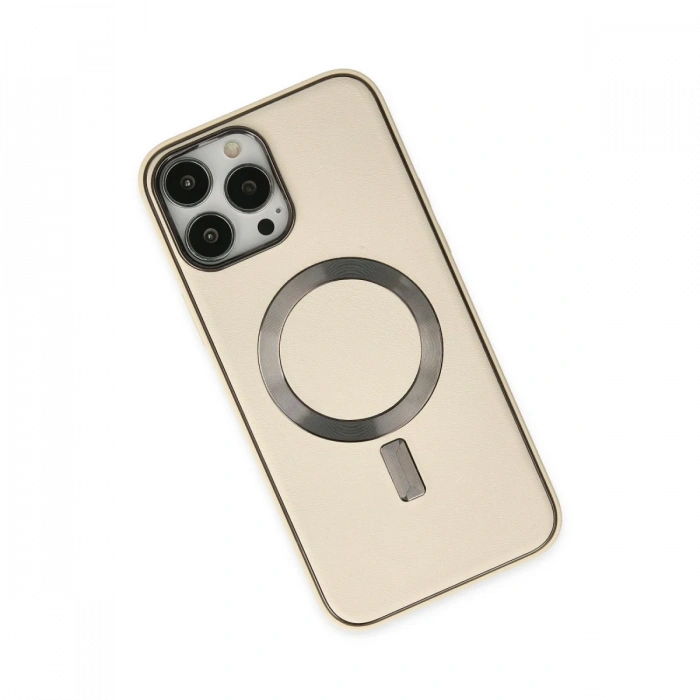 Newface iPhone 13 Pro Kılıf Coco Deri Magneticsafe Silikon
