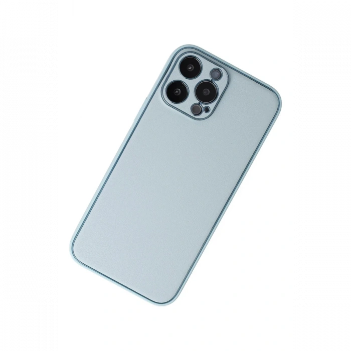 Newface iPhone 13 Pro Kılıf Coco Deri Silikon Kapak - Turkuaz