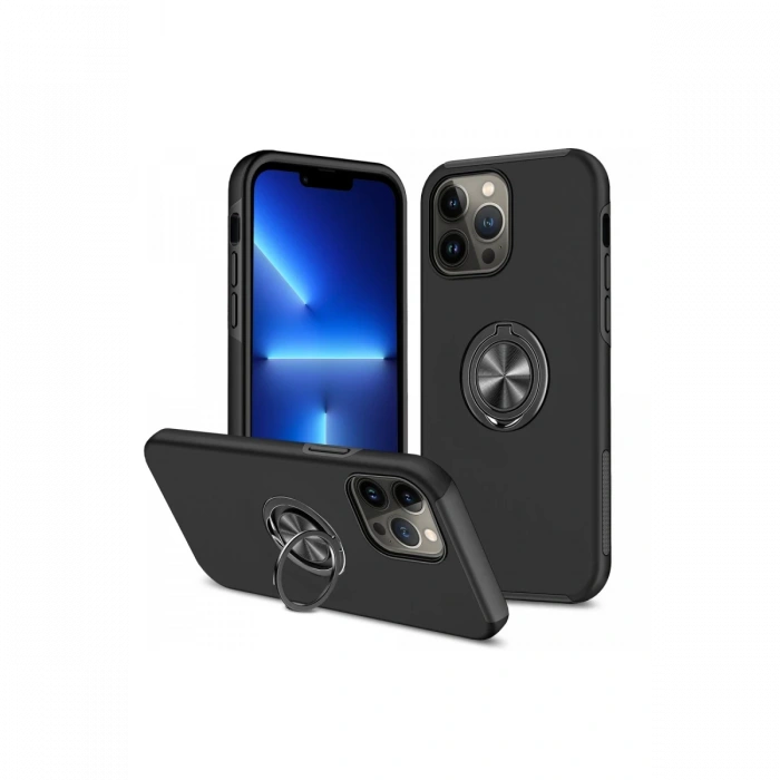 Newface iPhone 13 Pro Kılıf Elit Yüzüklü Kapak