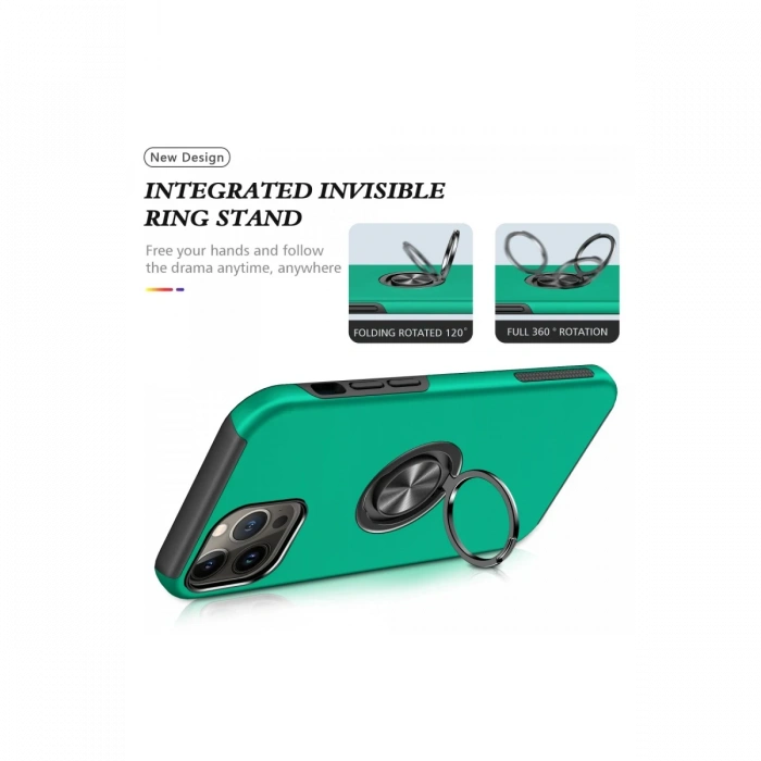 Newface iPhone 13 Pro Kılıf Elit Yüzüklü Kapak
