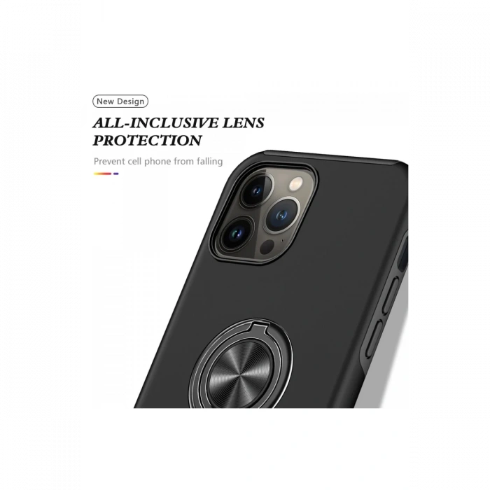 Newface iPhone 13 Pro Kılıf Elit Yüzüklü Kapak