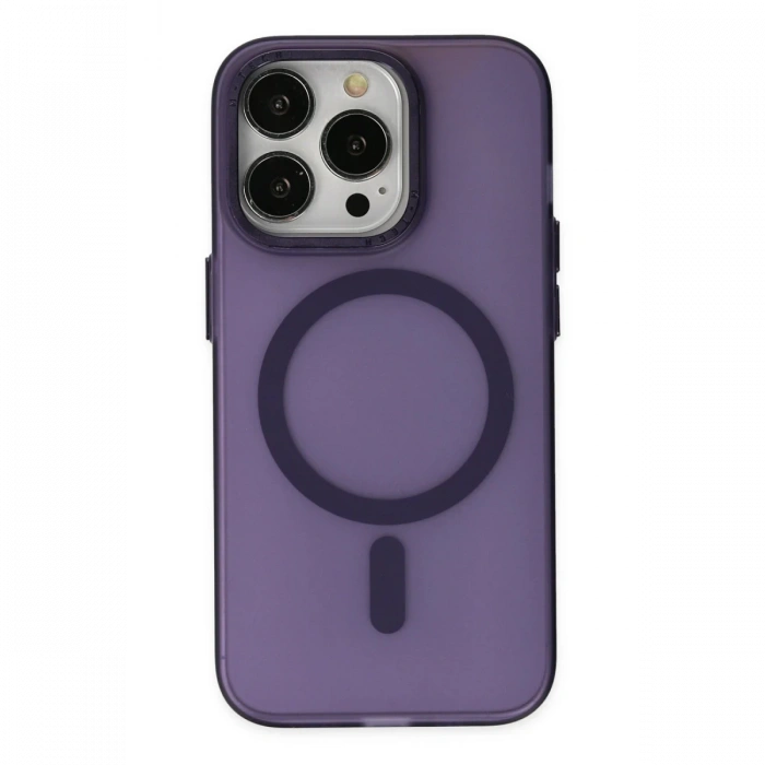 Newface iPhone 13 Pro Kılıf Lodos Magneticsafe Mat Kapak - Mor