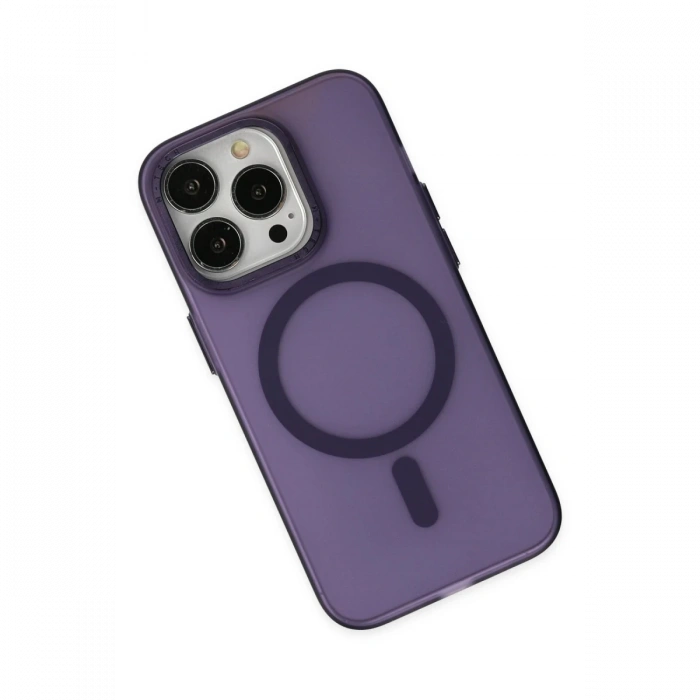 Newface iPhone 13 Pro Kılıf Lodos Magneticsafe Mat Kapak - Mor