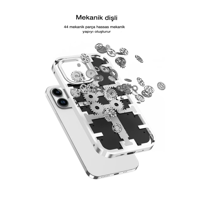 Newface iPhone 13 Pro Kılıf Mekanik Bumper Kapak