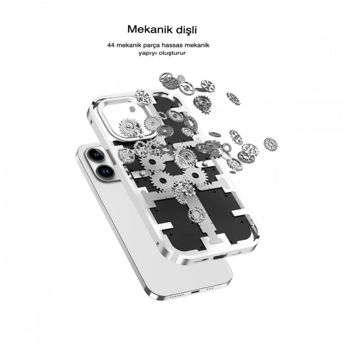 Newface iPhone 13 Pro Kılıf Mekanik Bumper Kapak