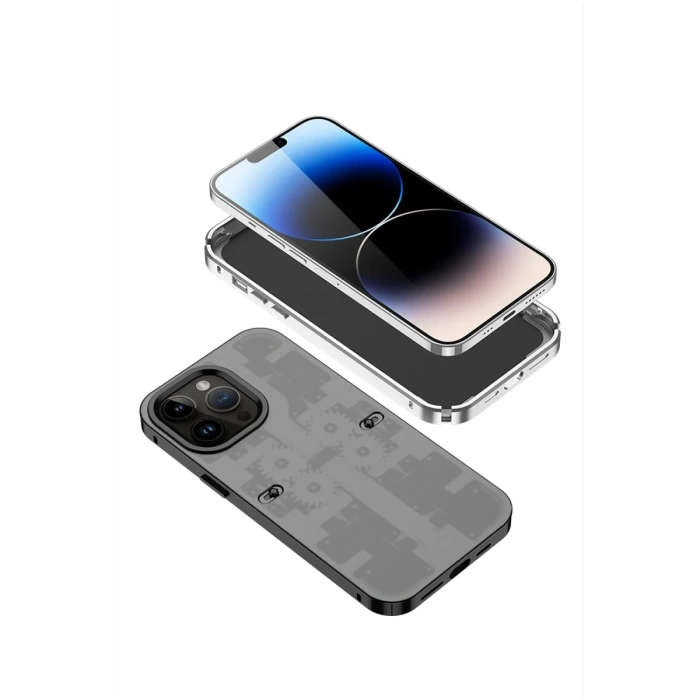 Newface iPhone 13 Pro Kılıf Mekanik Bumper Kapak