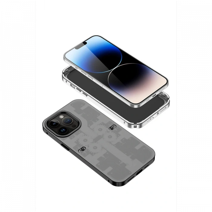 Newface iPhone 13 Pro Kılıf Mekanik Bumper Kapak