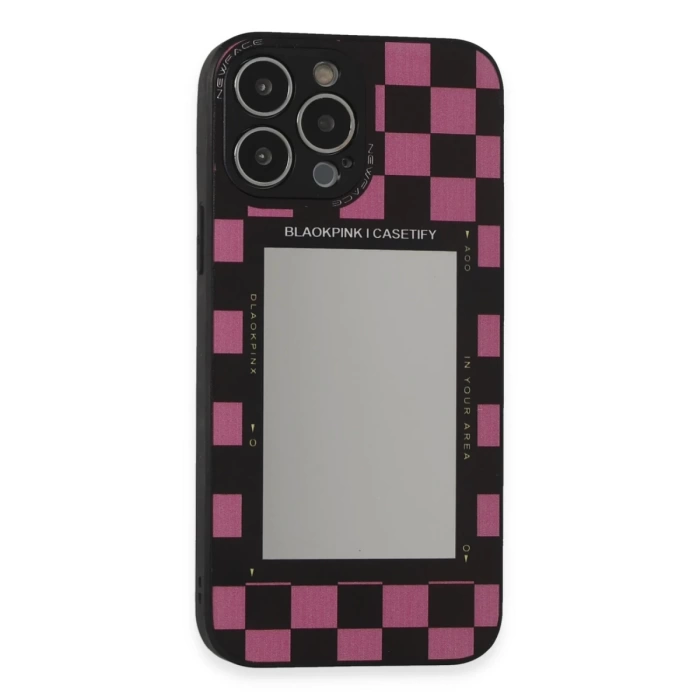 Newface iPhone 13 Pro Kılıf Mirror Desenli Kapak