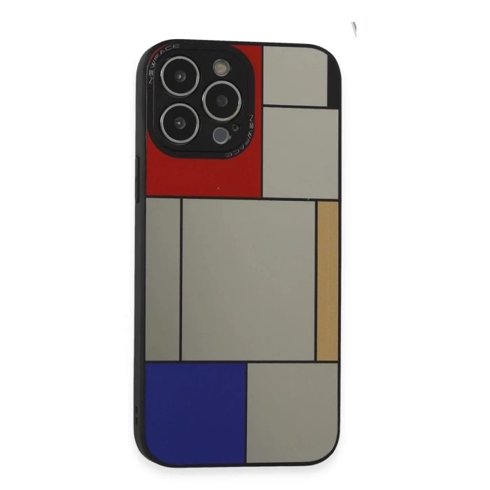 Newface iPhone 13 Pro Kılıf Mirror Desenli Kapak