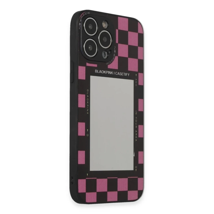 Newface iPhone 13 Pro Kılıf Mirror Desenli Kapak
