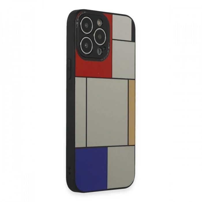 Newface iPhone 13 Pro Kılıf Mirror Desenli Kapak