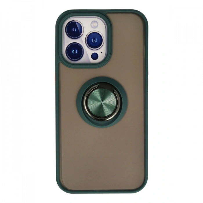 Newface iPhone 13 Pro Kılıf Montreal Yüzüklü Silikon Kapak