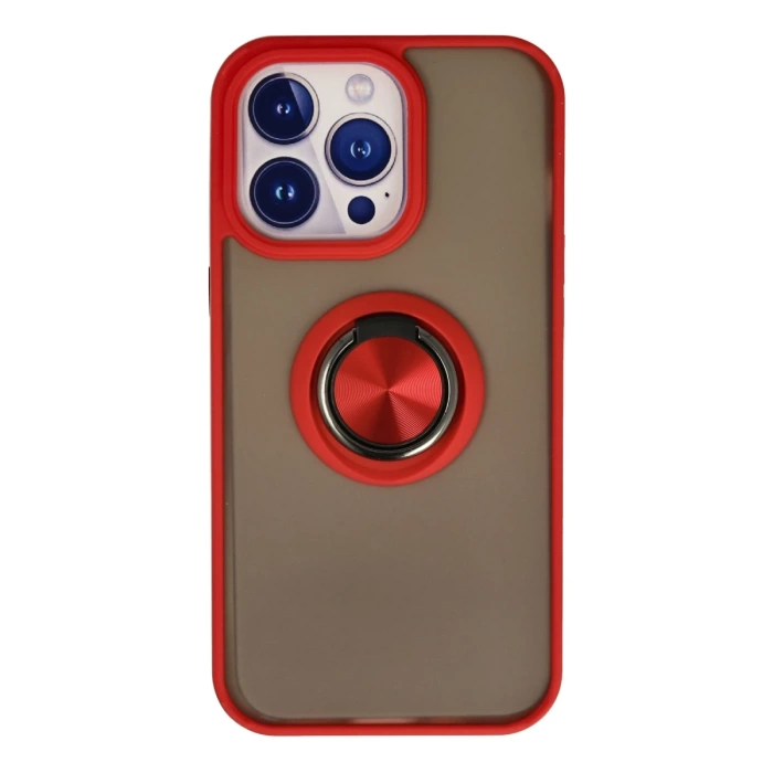 Newface iPhone 13 Pro Kılıf Montreal Yüzüklü Silikon Kapak
