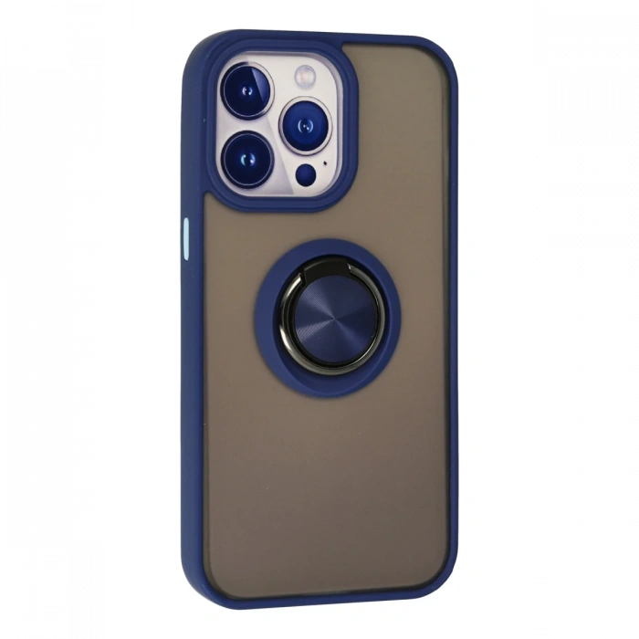 Newface iPhone 13 Pro Kılıf Montreal Yüzüklü Silikon Kapak
