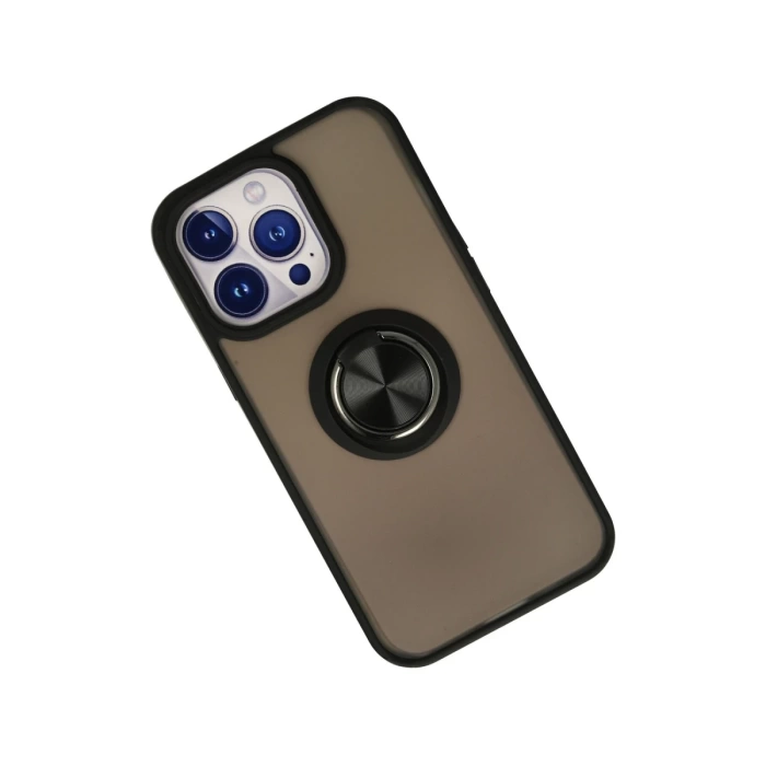 Newface iPhone 13 Pro Kılıf Montreal Yüzüklü Silikon Kapak
