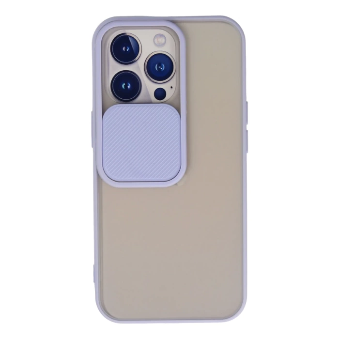 Newface iPhone 13 Pro Kılıf Palm Buzlu Kamera Sürgülü Silikon