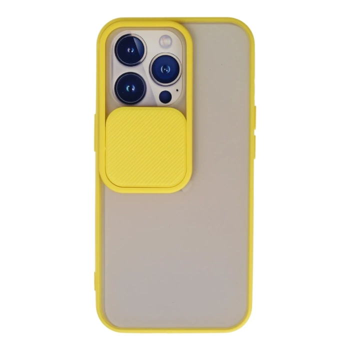 Newface iPhone 13 Pro Kılıf Palm Buzlu Kamera Sürgülü Silikon