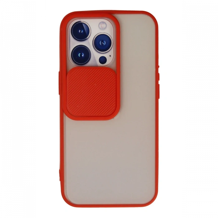 Newface iPhone 13 Pro Kılıf Palm Buzlu Kamera Sürgülü Silikon