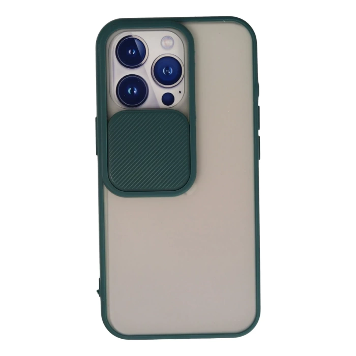 Newface iPhone 13 Pro Kılıf Palm Buzlu Kamera Sürgülü Silikon