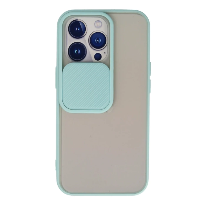 Newface iPhone 13 Pro Kılıf Palm Buzlu Kamera Sürgülü Silikon