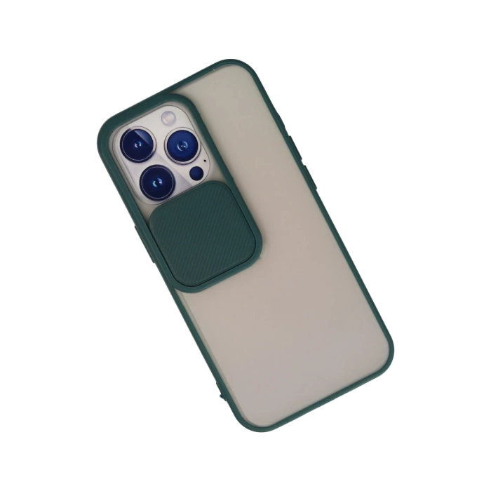 Newface iPhone 13 Pro Kılıf Palm Buzlu Kamera Sürgülü Silikon