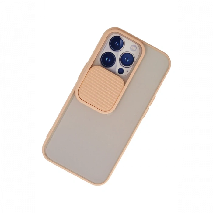 Newface iPhone 13 Pro Kılıf Palm Buzlu Kamera Sürgülü Silikon