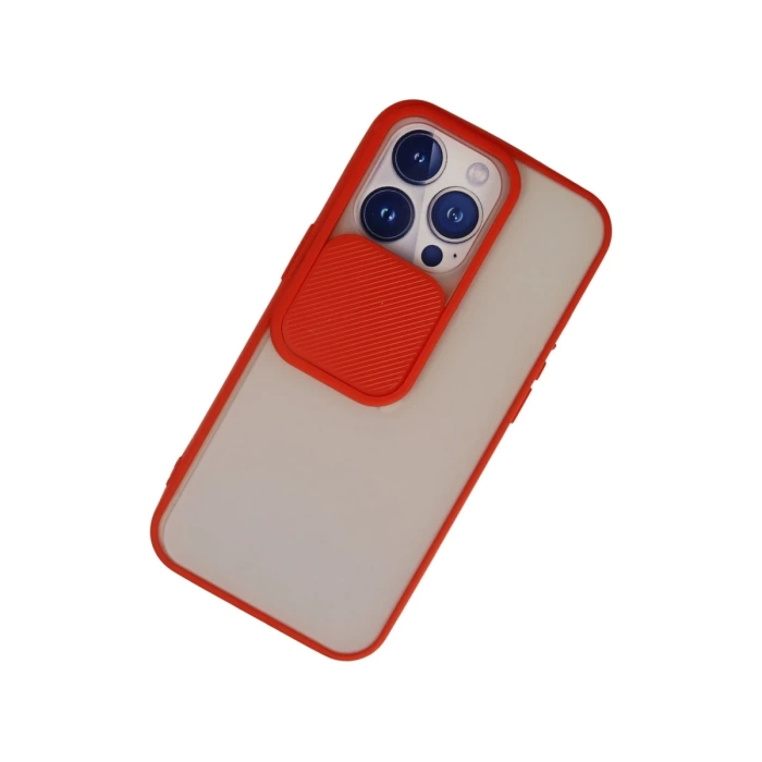 Newface iPhone 13 Pro Kılıf Palm Buzlu Kamera Sürgülü Silikon