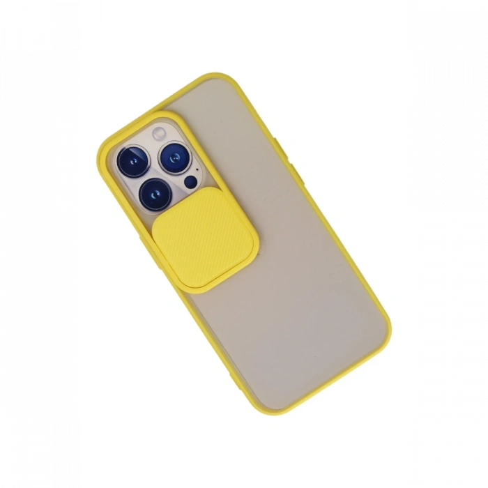 Newface iPhone 13 Pro Kılıf Palm Buzlu Kamera Sürgülü Silikon