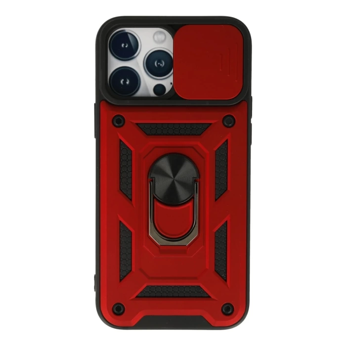 Newface iPhone 13 Pro Kılıf Pars Lens Yüzüklü Silikon