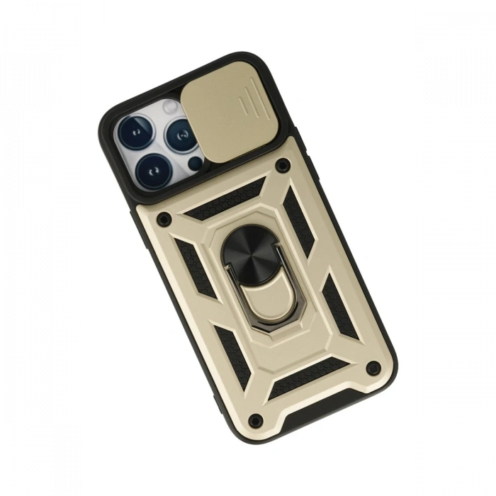 Newface iPhone 13 Pro Kılıf Pars Lens Yüzüklü Silikon