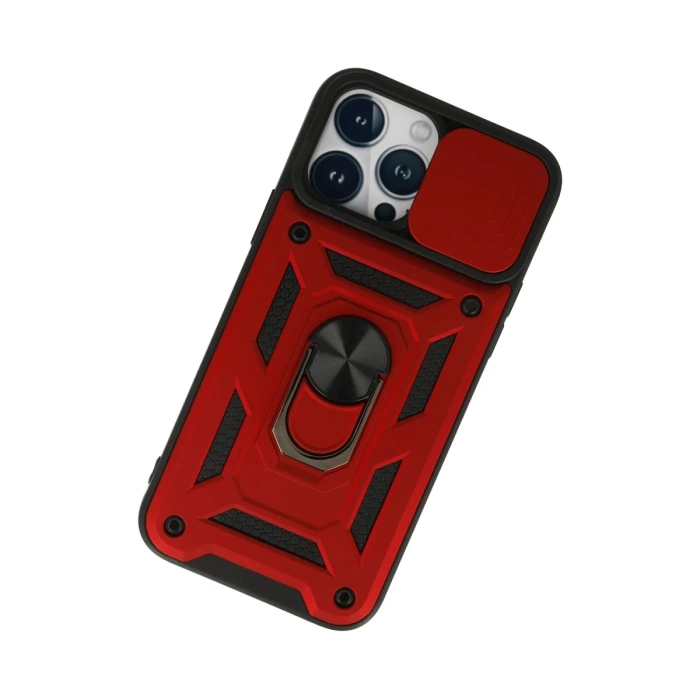 Newface iPhone 13 Pro Kılıf Pars Lens Yüzüklü Silikon