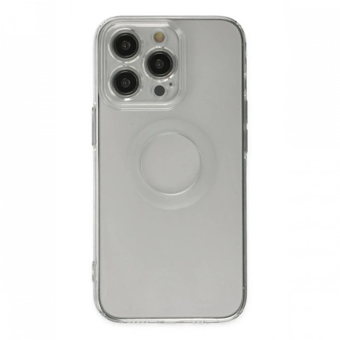 Newface iPhone 13 Pro Kılıf Santa Lens Silikon - Şeffaf