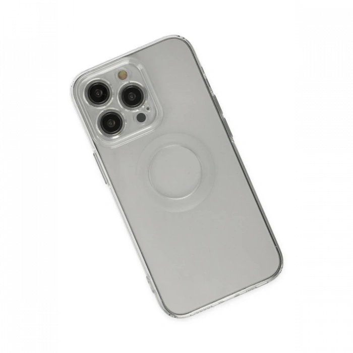 Newface iPhone 13 Pro Kılıf Santa Lens Silikon - Şeffaf