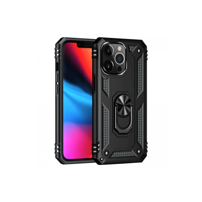 Newface iPhone 13 Pro Kılıf Sofya Yüzüklü Silikon Kapak
