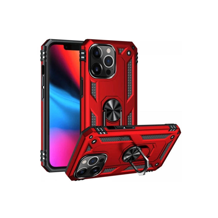 Newface iPhone 13 Pro Kılıf Sofya Yüzüklü Silikon Kapak
