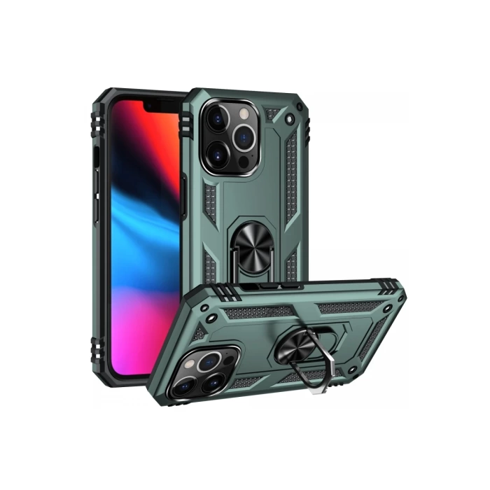 Newface iPhone 13 Pro Kılıf Sofya Yüzüklü Silikon Kapak