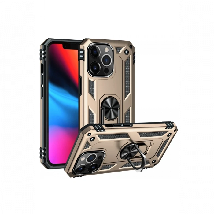 Newface iPhone 13 Pro Kılıf Sofya Yüzüklü Silikon Kapak