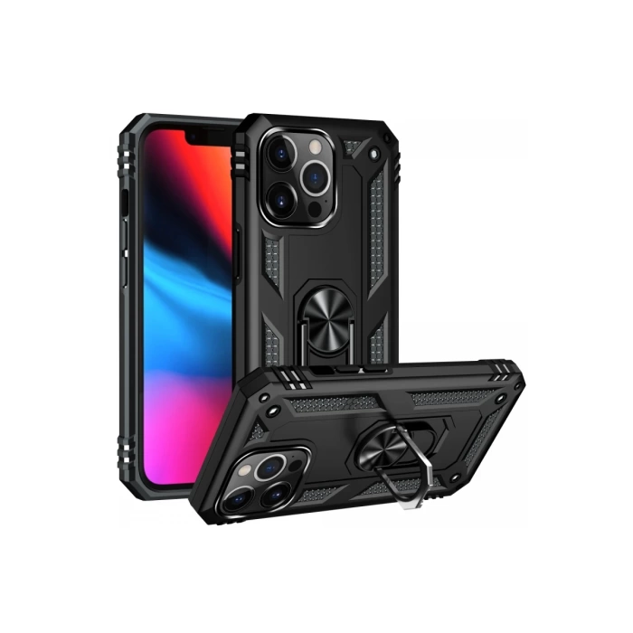 Newface iPhone 13 Pro Kılıf Sofya Yüzüklü Silikon Kapak