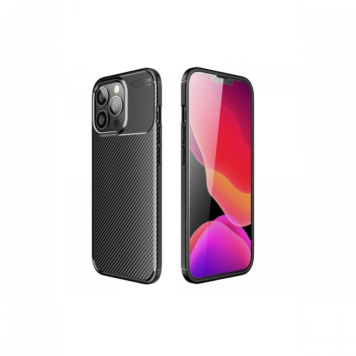 iPhone 13 Pro Max Kılıf Auto Focus Karbon Kapak