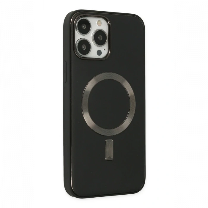 Newface iPhone 13 Pro Max Kılıf Coco Deri Magneticsafe Silikon