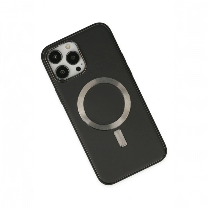 Newface iPhone 13 Pro Max Kılıf Coco Deri Magneticsafe Silikon